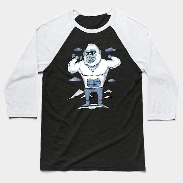 Abdominal Snowman Baseball T-Shirt by Pixelmania